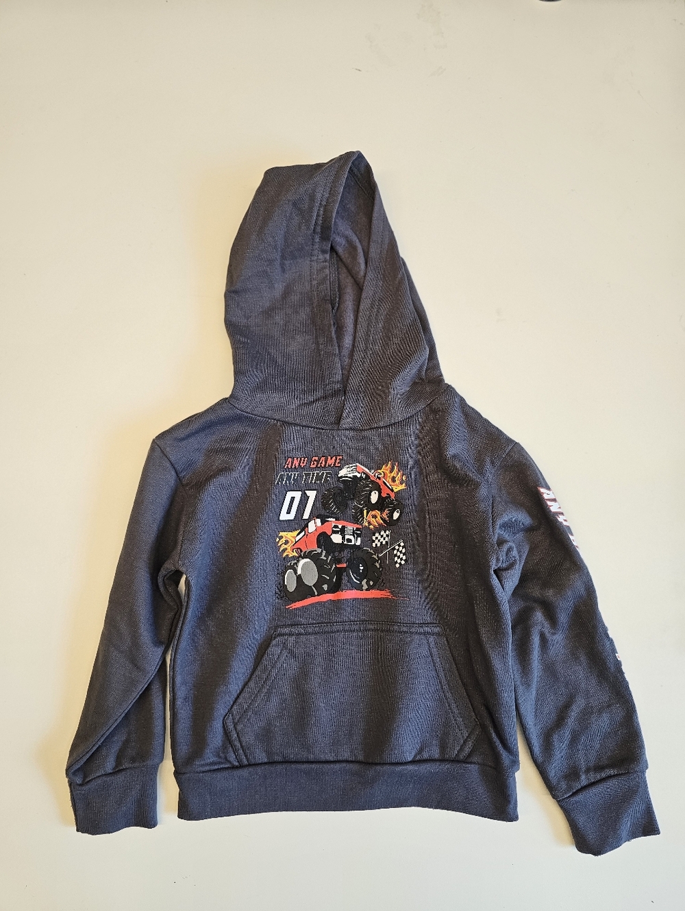 EUC | 4T | Monster Truck Graphic Pullover Hoodie
